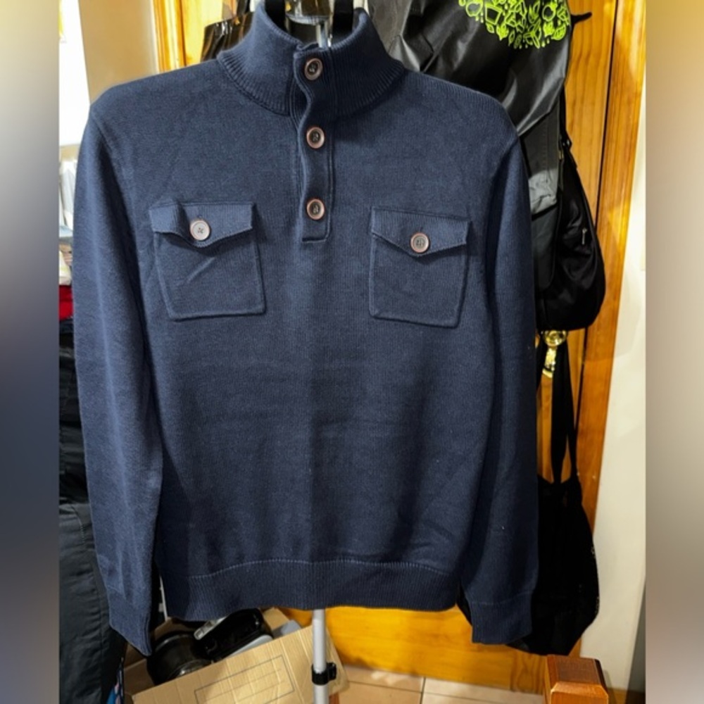 Banana Republic I Men’s I Button-Placket Sweater with Chest Pockets I Size M